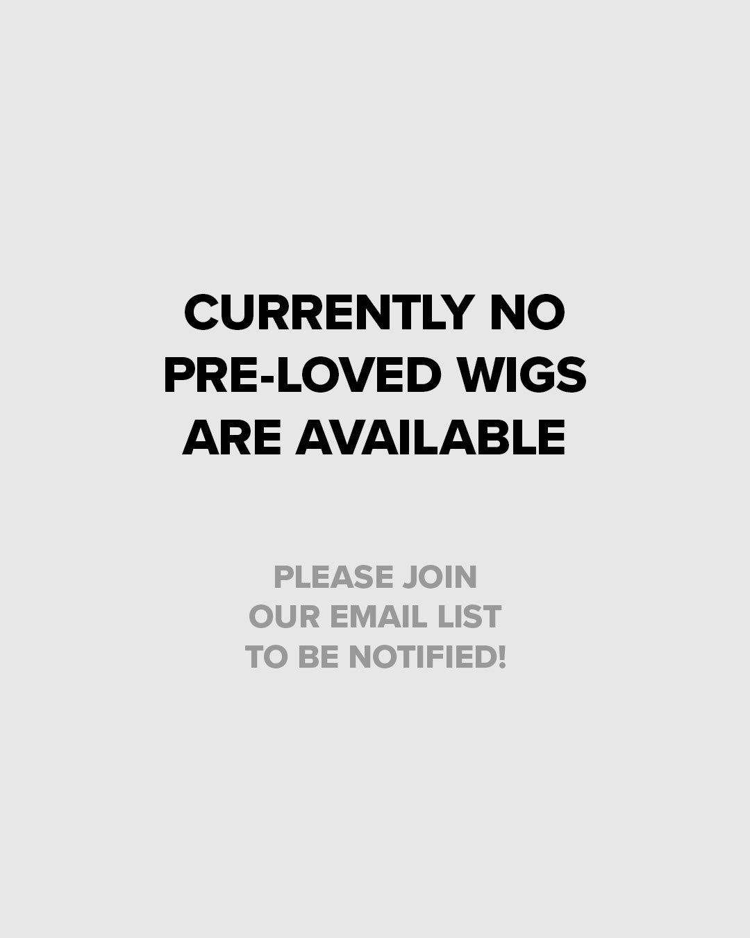 Pre-Loved Wig